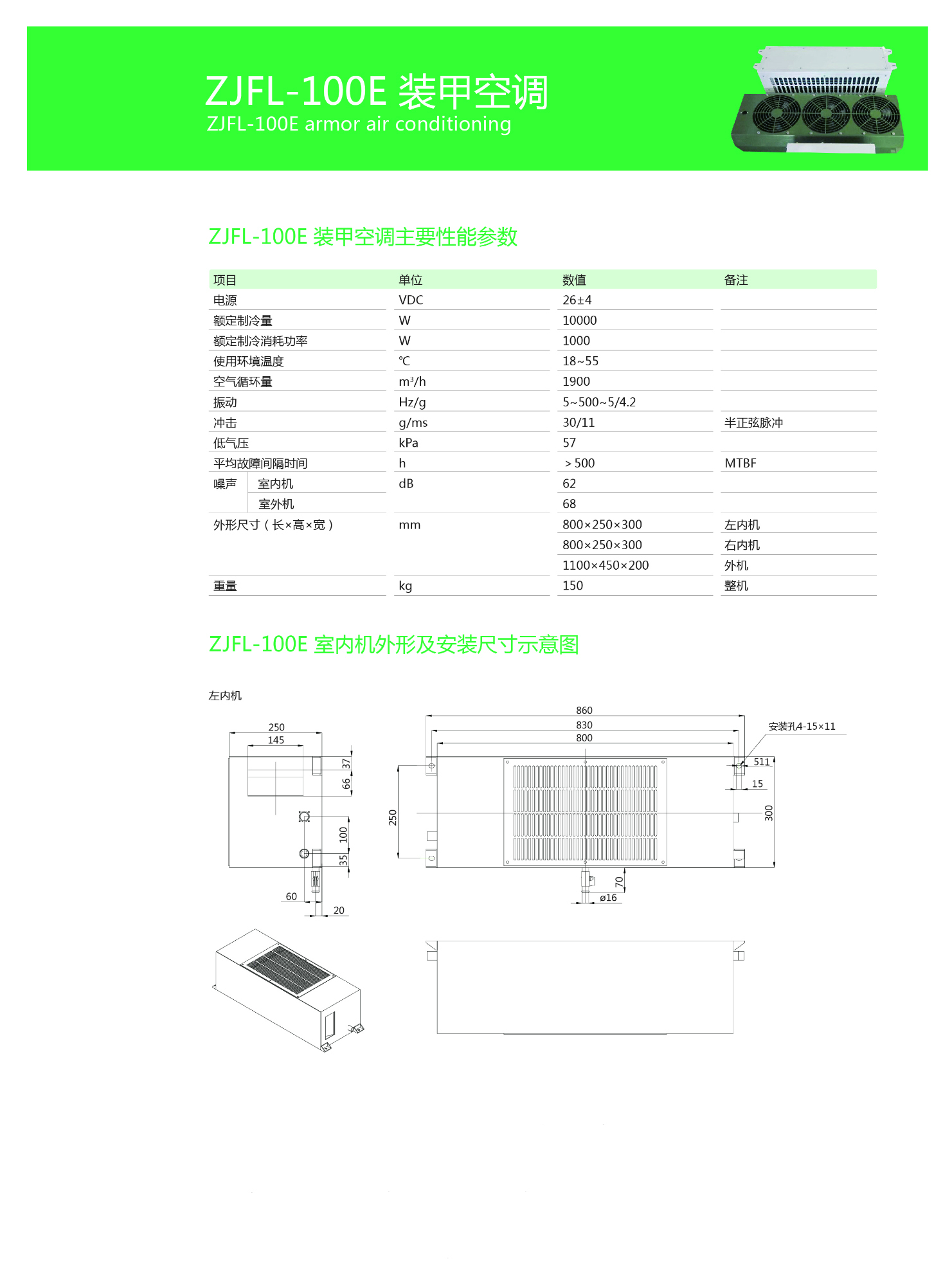 ZJFL-100裝甲空調(diào)